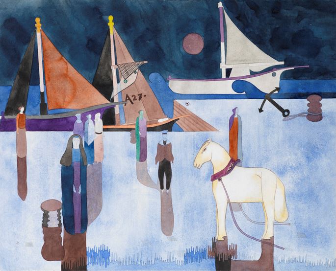 Heinrich CAMPENDONK - The Horse in the Port (Das Pferd am Hafen) | MasterArt